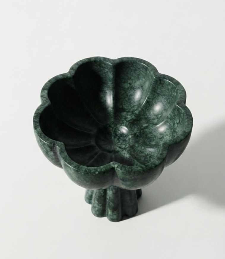 Emerald Petal Bowl