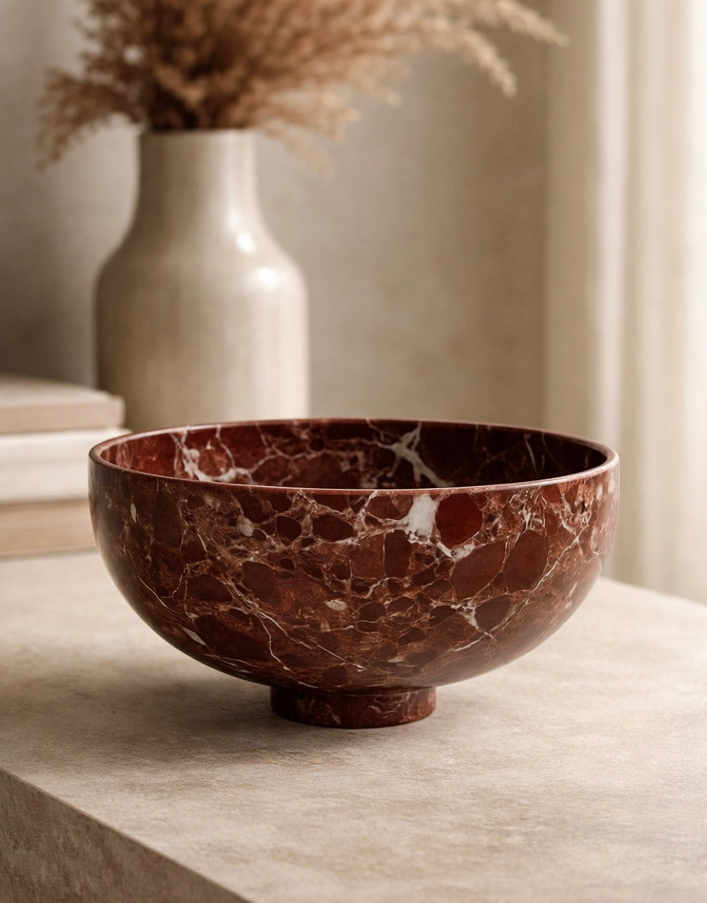 Rosso Levanto Marble Bowl