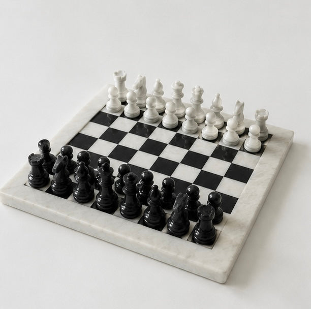 Black & White Marble Chess Set