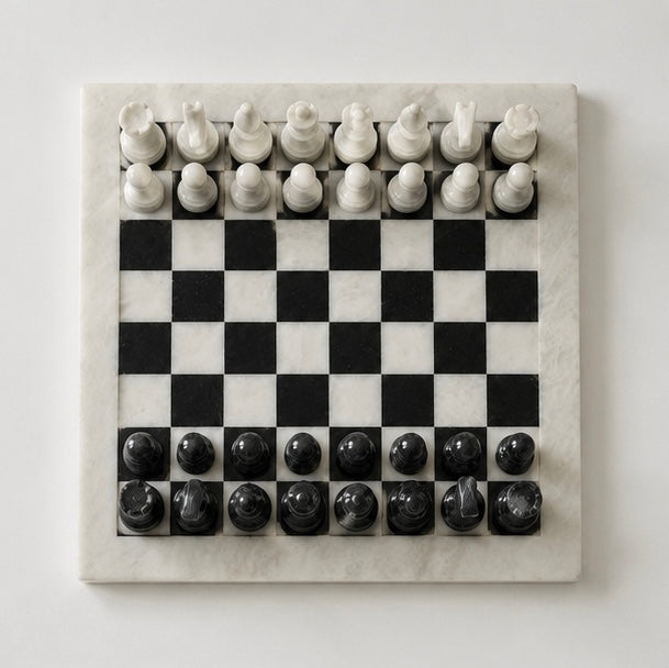 Black & White Marble Chess Set