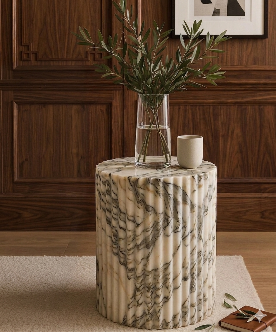Vyasaara - Marble side table .