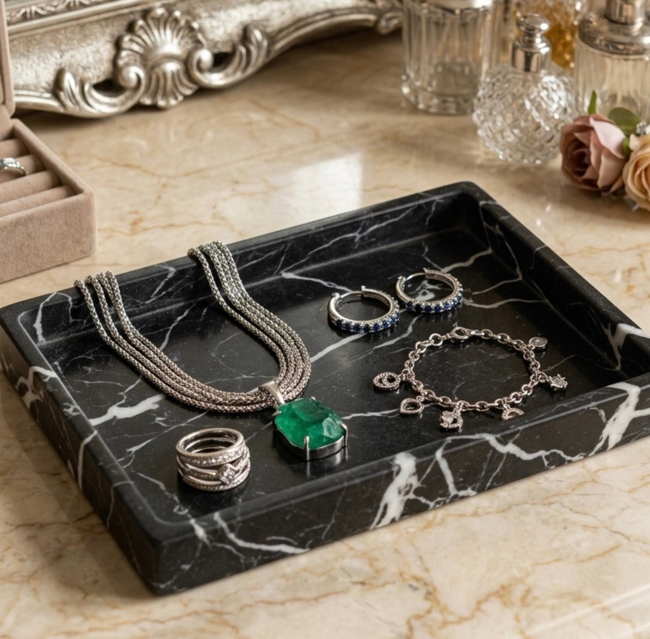 Tray, Marble, Home Decor