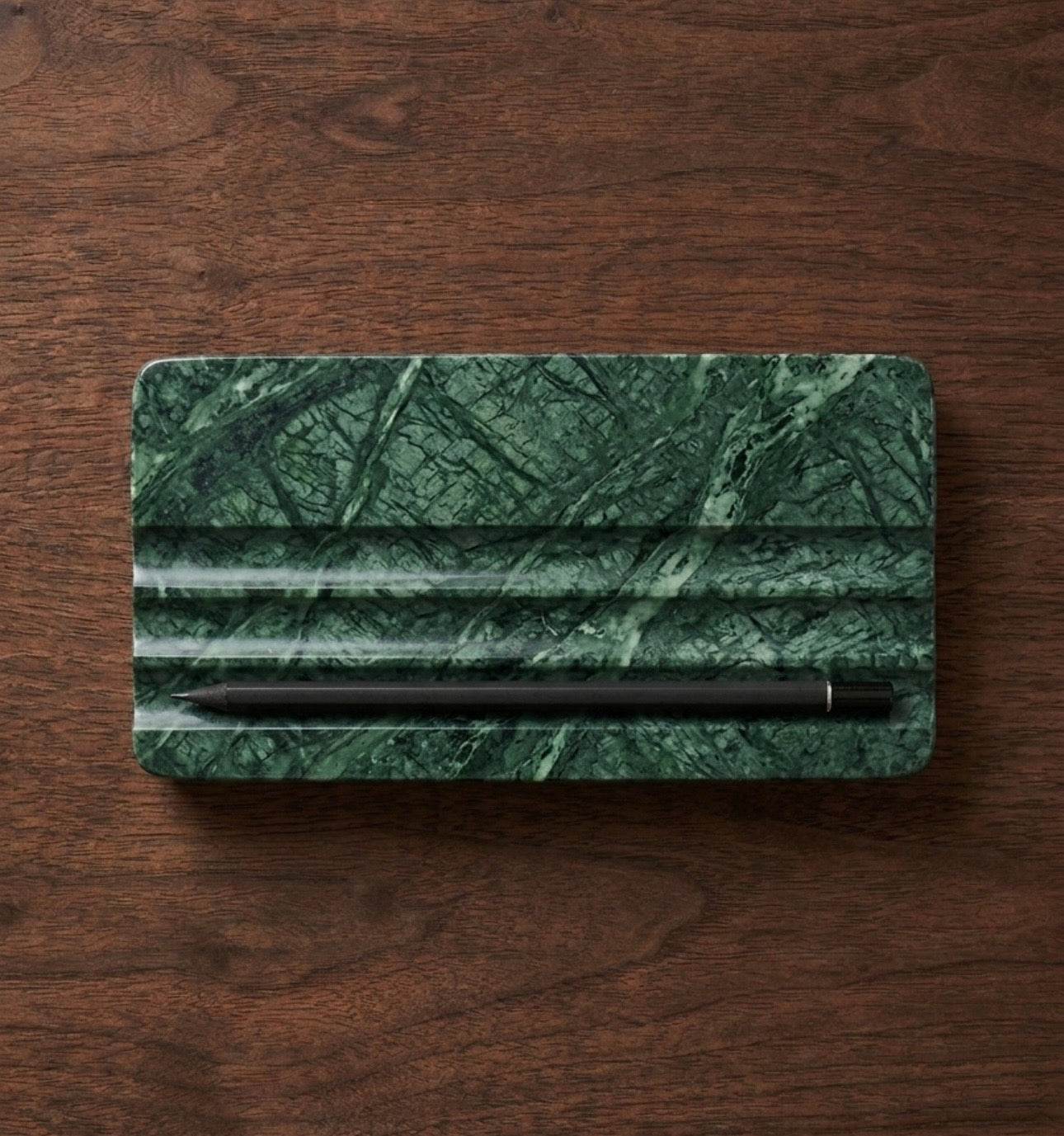 marble, green marble, card holder