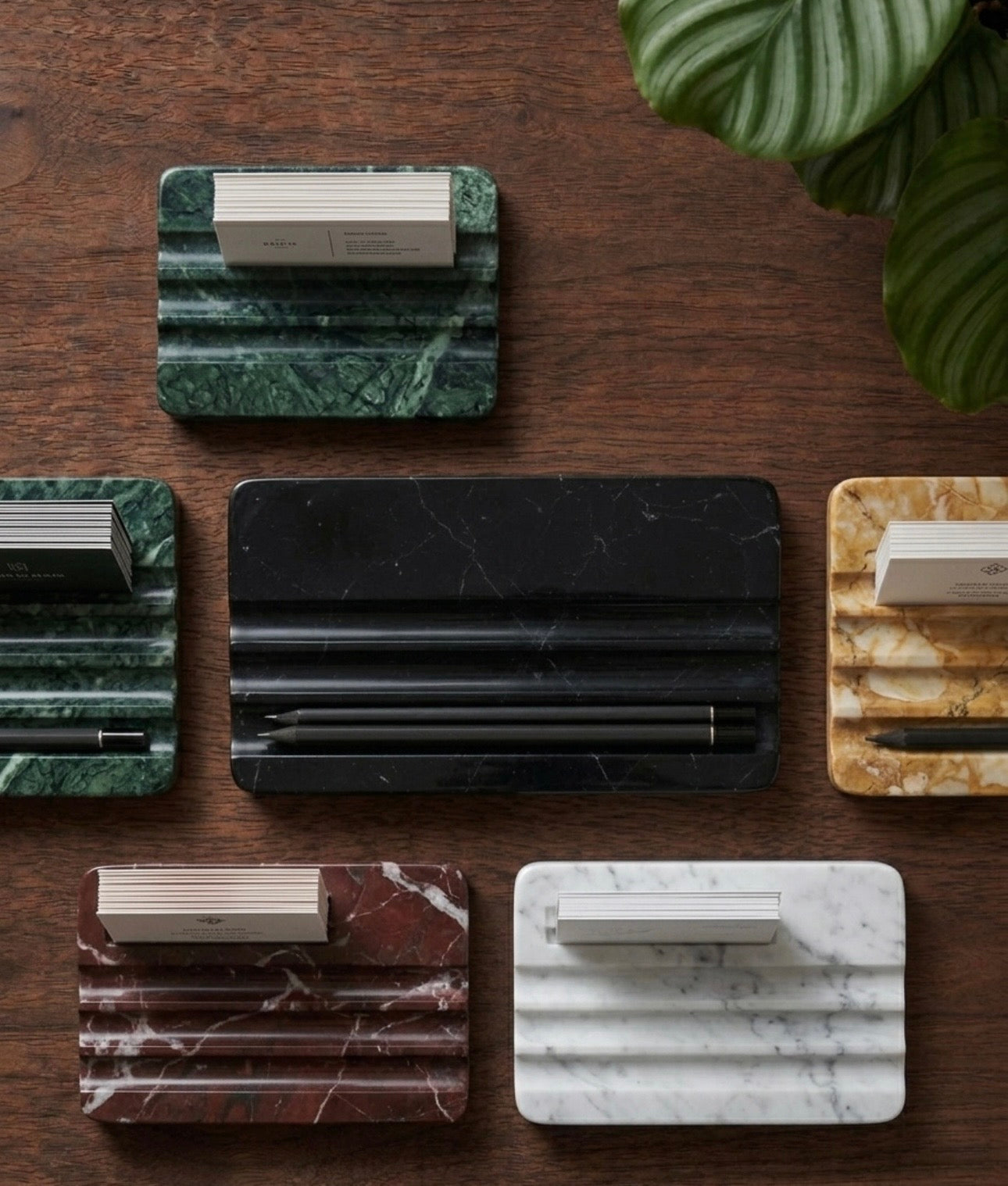 marble, green marble, card holder