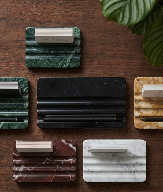 marble, green marble, card holder